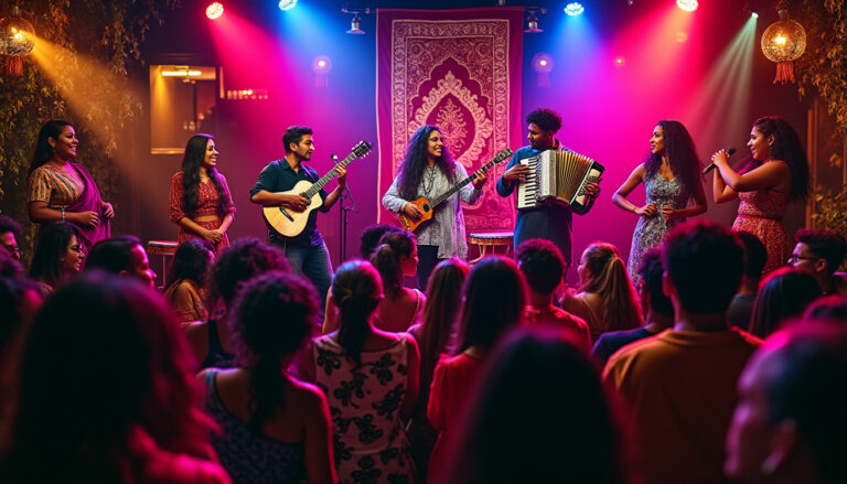 découvrez ce samedi à la cave à musique de mâcon une soirée exceptionnelle dédiée aux sonorités du monde. plongez dans un voyage musical enrichissant et vivez des performances uniques qui célèbrent la diversité culturelle à travers la musique.